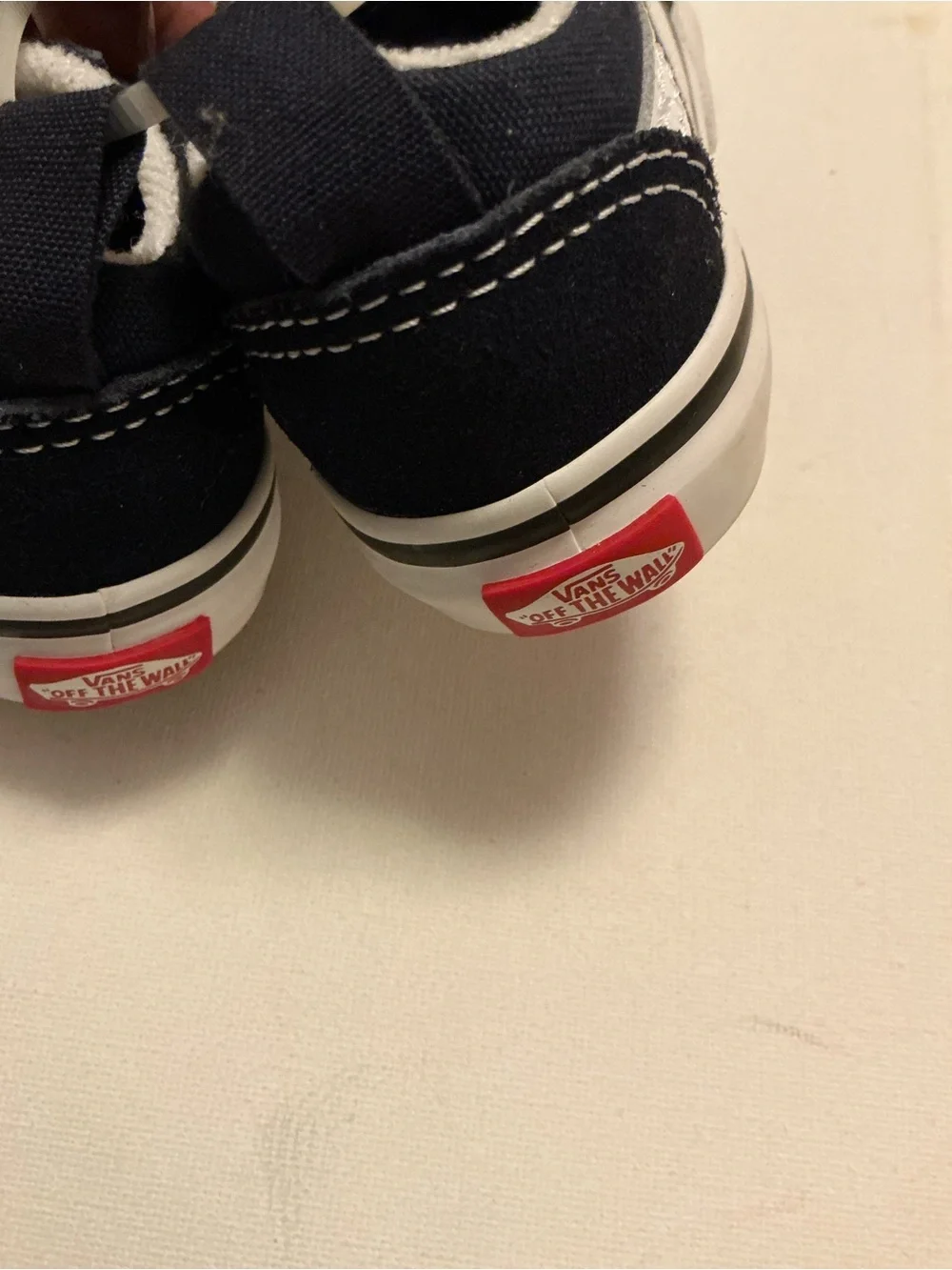 Vans Kids Navy and White Low-Top Sneakers